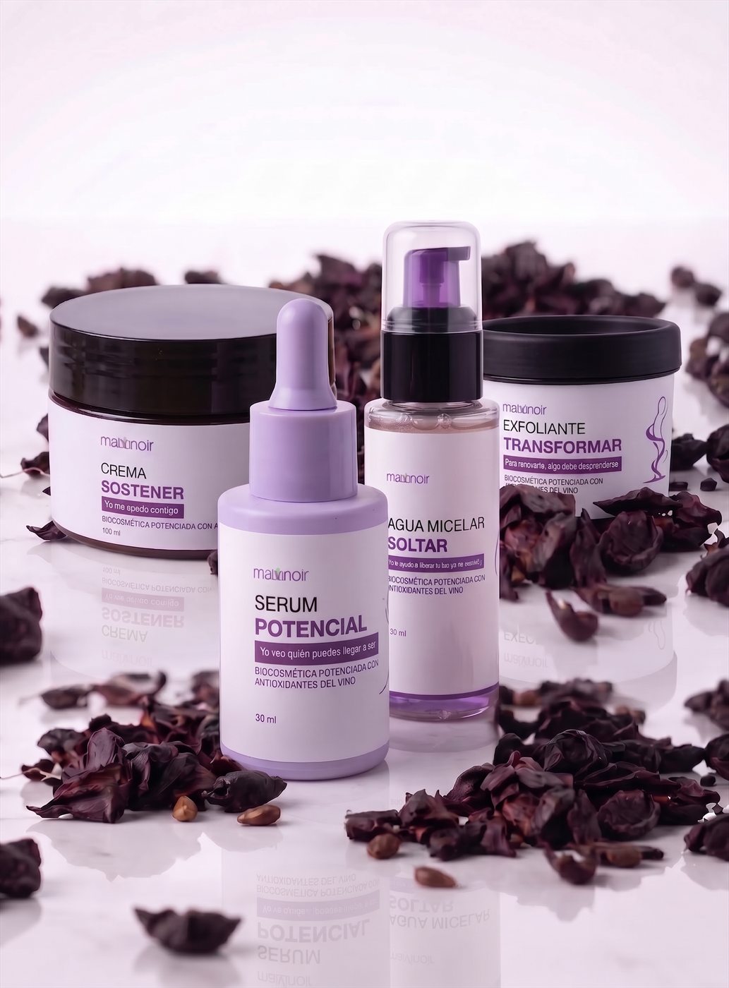 Pack Malvinoir con las 4 fórmulas oficiales de biocosmética circular
